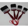 Black Bristle Tin plated Ferrule Red Wooden Handle Paint Brushes set